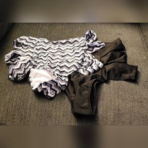 Two high wasted retro bikini bottoms